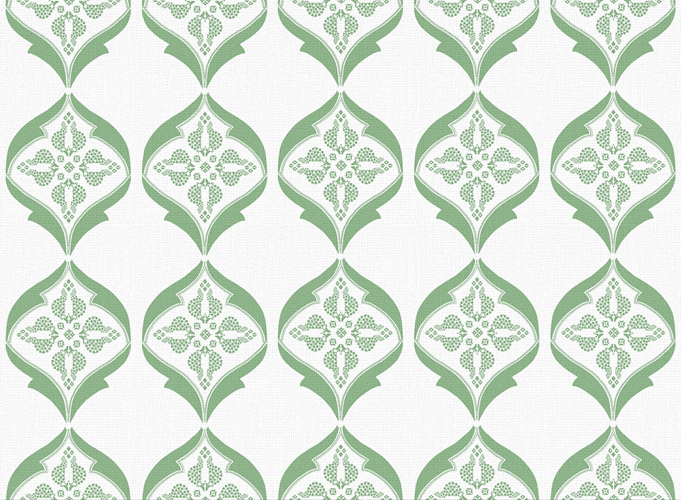 Calio - Forest Green Textile Print by Behl Designs