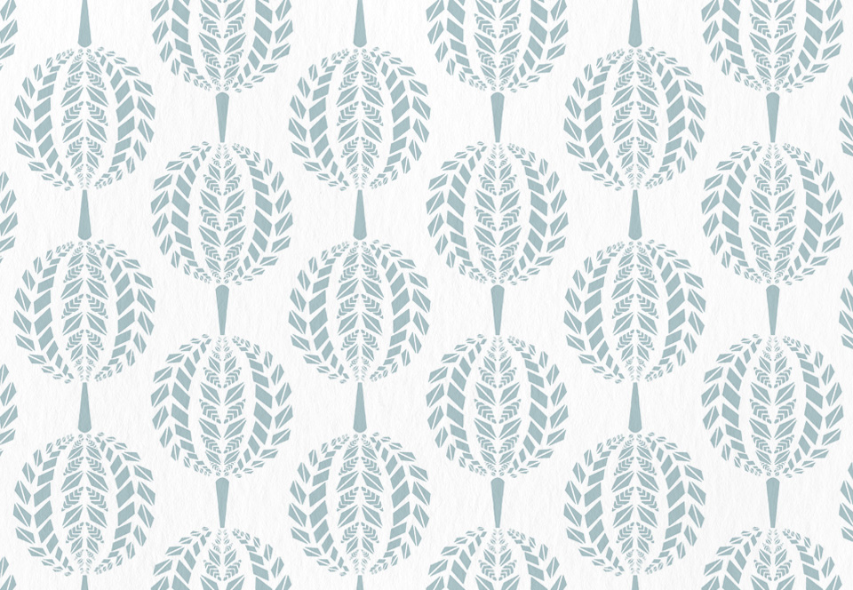 Wallcovering - Mandala - Pearl Blue