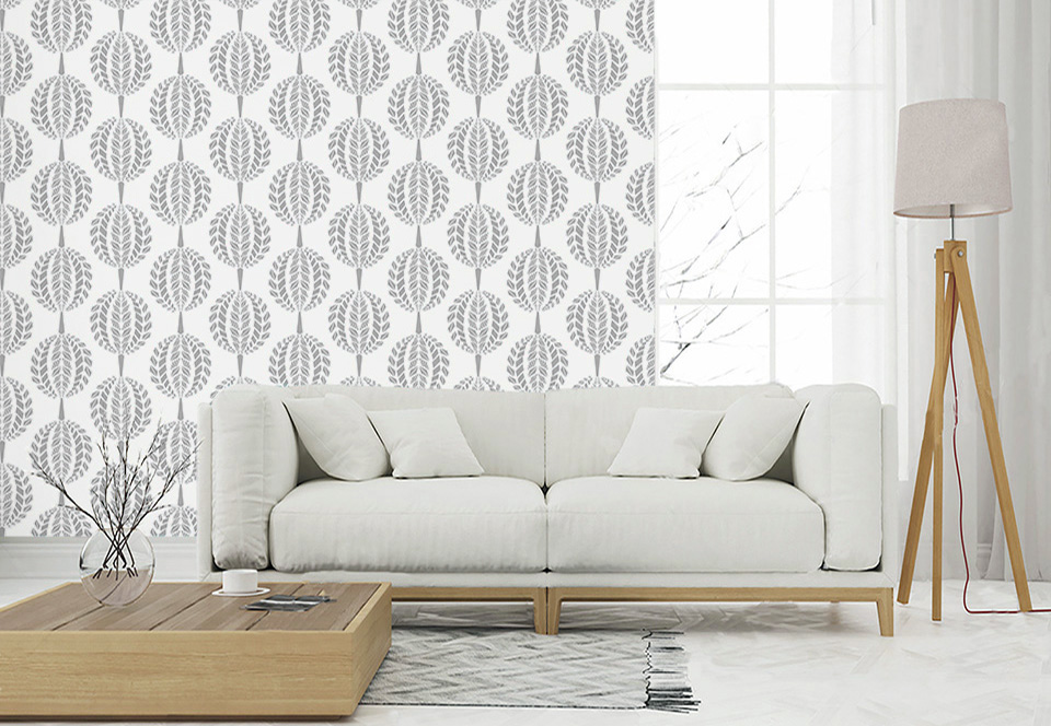 Wallcovering - Mandala - Shadow - In The Room